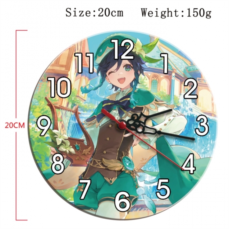 Genshin Impact Anime print alarm clock wall clock personality clock packaging size 25X25X4cm