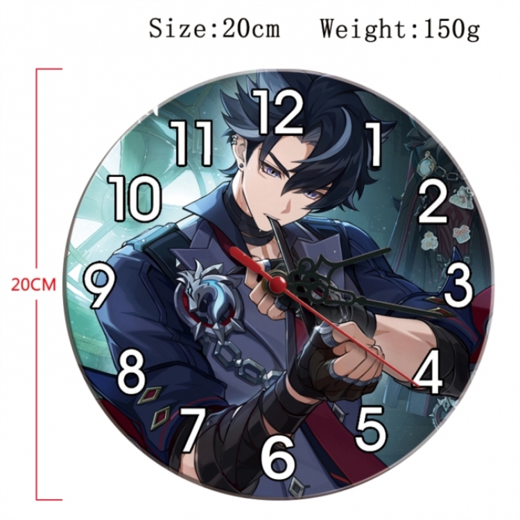 Genshin Impact Anime print alarm clock wall clock personality clock packaging size 25X25X4cm