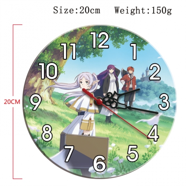 Frieren: Beyond Journey's Anime print alarm clock wall clock personality clock packaging size 25X25X4cm