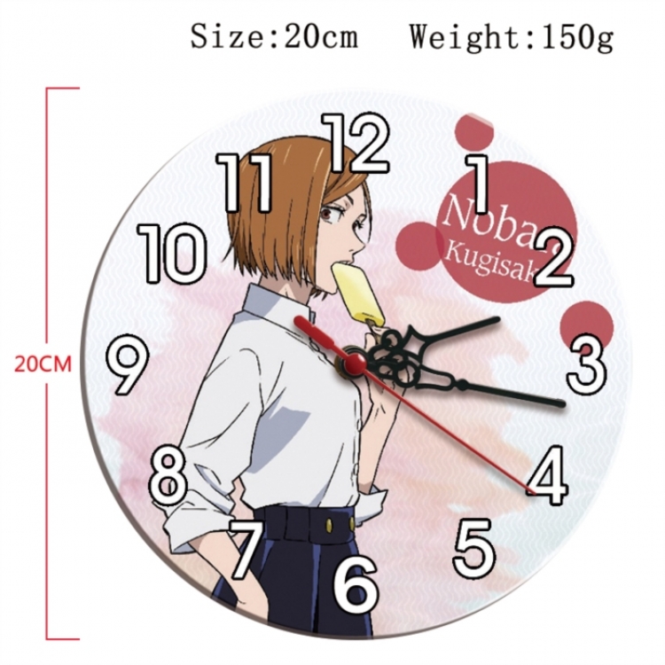 Jujutsu Kaisen Anime print alarm clock wall clock personality clock packaging size 25X25X4cm