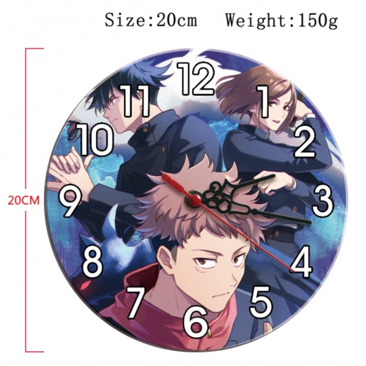 Jujutsu Kaisen Anime print alarm clock wall clock personality clock packaging size 25X25X4cm