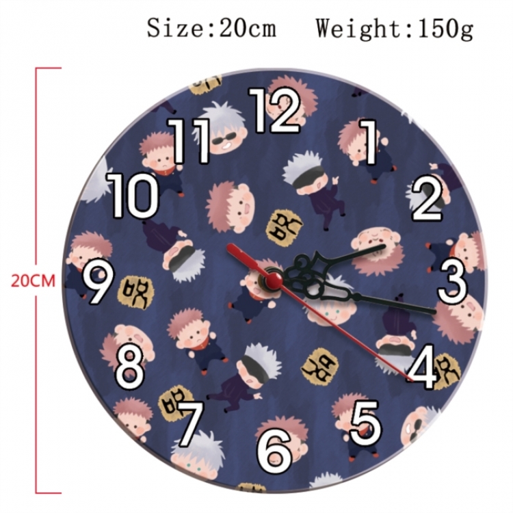 Jujutsu Kaisen Anime print alarm clock wall clock personality clock packaging size 25X25X4cm