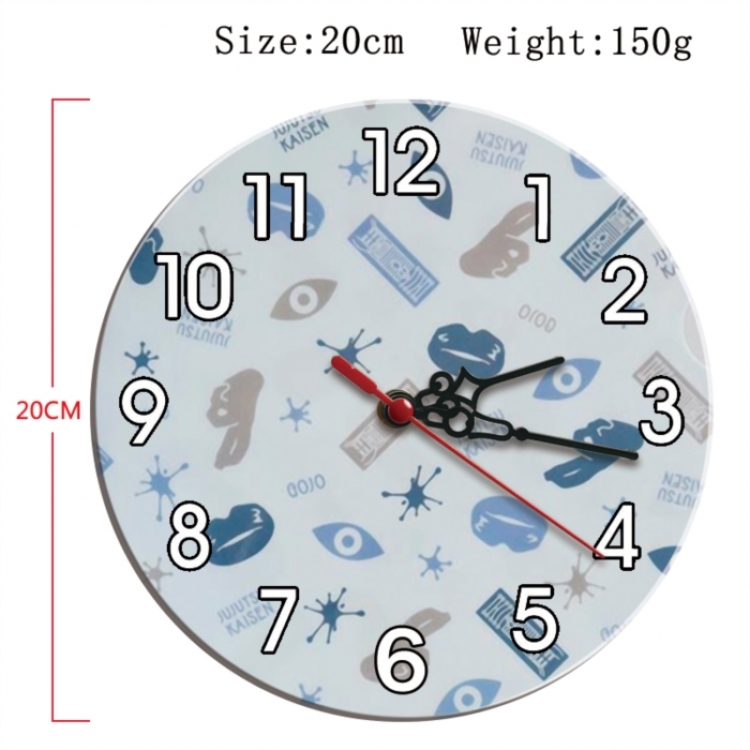 Jujutsu Kaisen Anime print alarm clock wall clock personality clock packaging size 25X25X4cm
