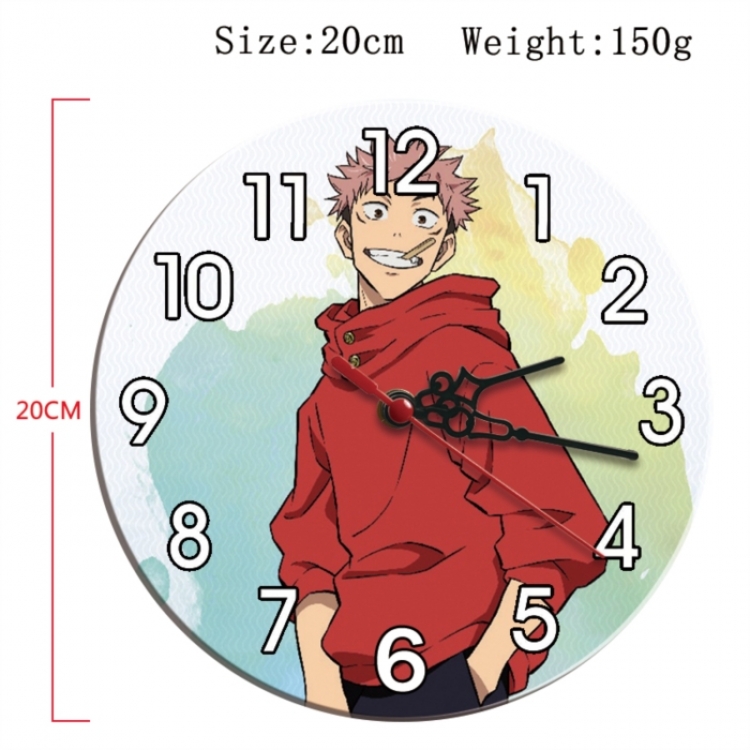 Jujutsu Kaisen Anime print alarm clock wall clock personality clock packaging size 25X25X4cm
