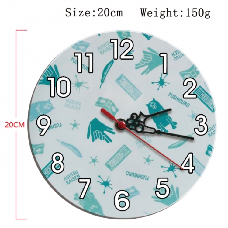 Jujutsu Kaisen Anime print alarm clock wall clock personality clock packaging size 25X25X4cm