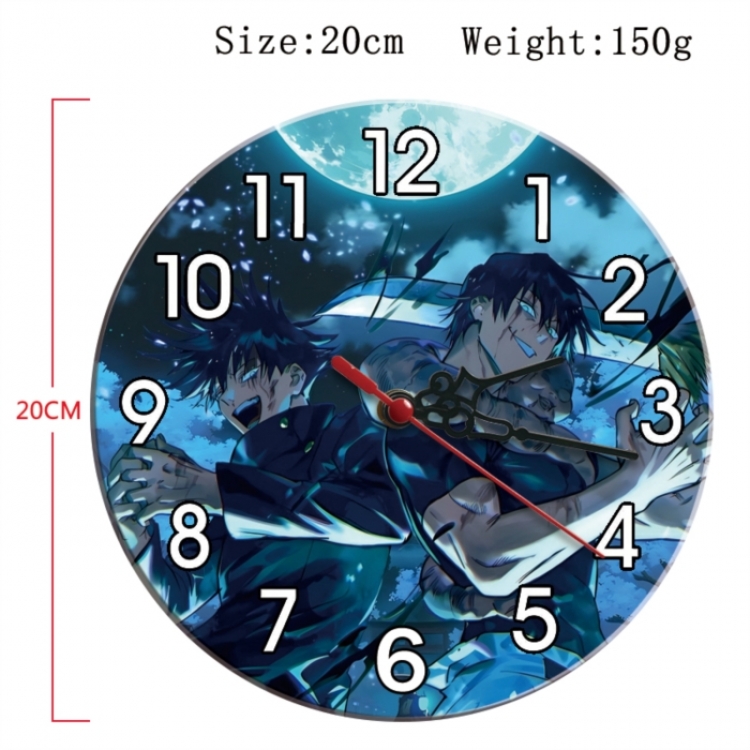 Jujutsu Kaisen Anime print alarm clock wall clock personality clock packaging size 25X25X4cm