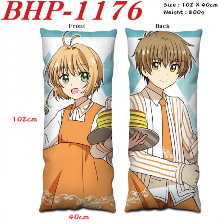 Card Captor Sakura Anime peach skin velvet double-sided printed pillow pillowcase 40X102cm NO FILLING