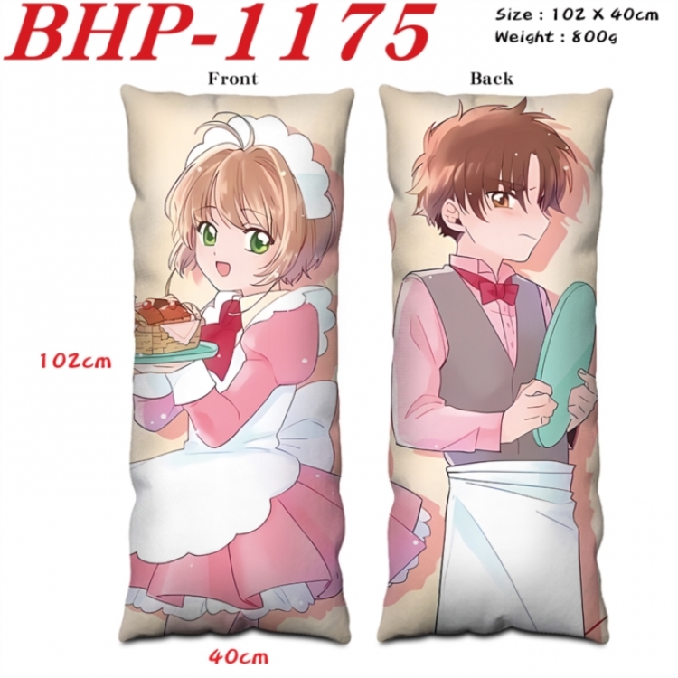 Card Captor Sakura Anime peach skin velvet double-sided printed pillow pillowcase 40X102cm NO FILLING