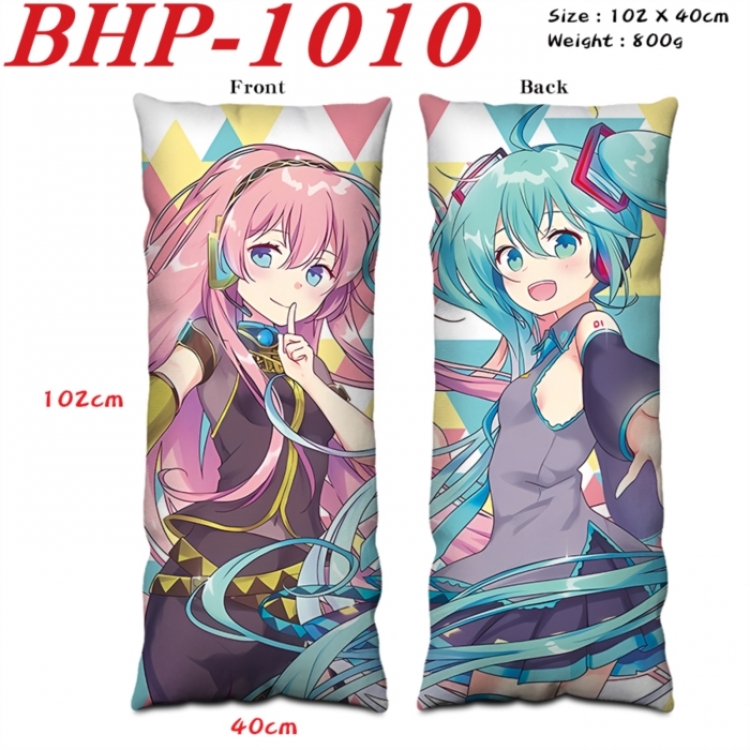 Hatsune Miku Anime peach skin velvet double-sided printed pillow pillowcase 40X102cm NO FILLING