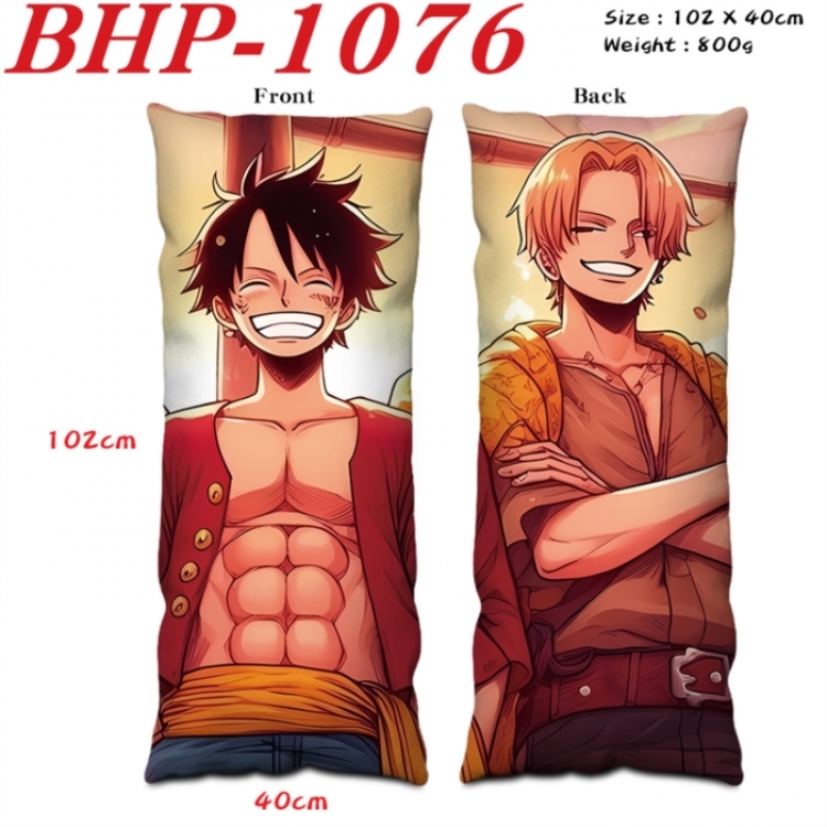 One Piece Anime peach skin velvet double-sided printed pillow pillowcase 40X102cm NO FILLING