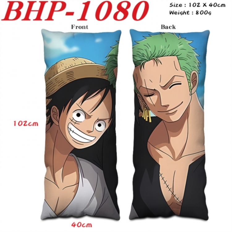 One Piece Anime peach skin velvet double-sided printed pillow pillowcase 40X102cm NO FILLING