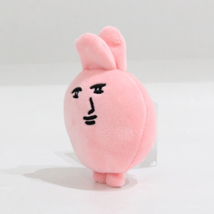 Pink Rabbit Elastic fabric down cotton plush toy pendant 11X7X5cm  price for 5 pcs