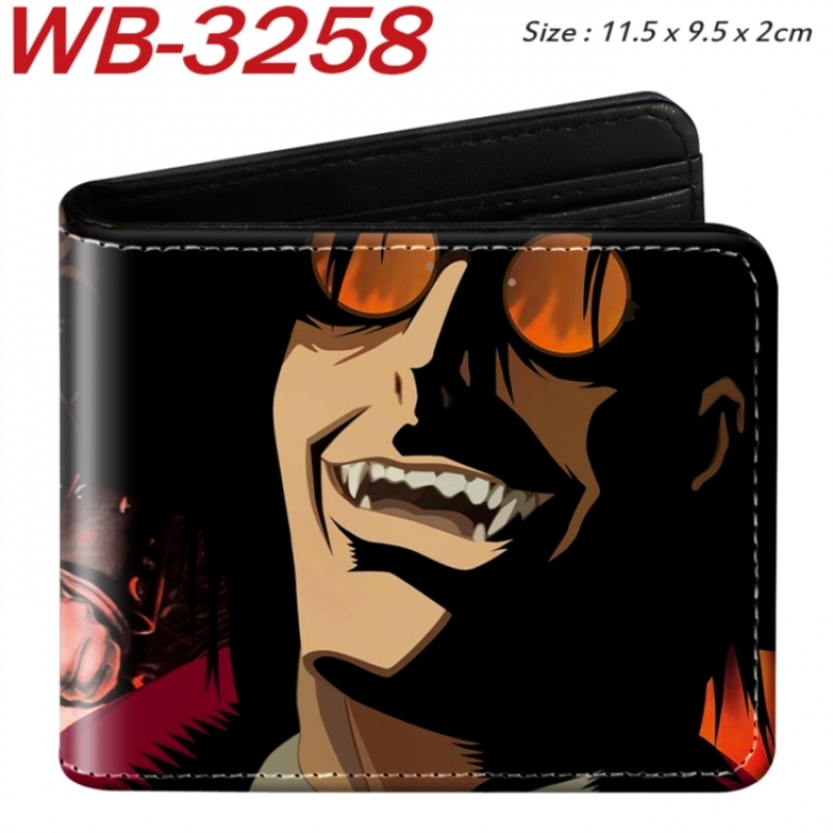 Hellsing Animation color PU leather half fold wallet 11.5X9X2CM