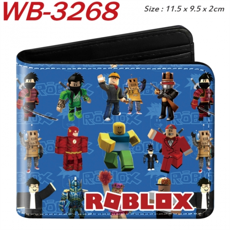 Roblox Animation color PU leather half fold wallet 11.5X9X2CM