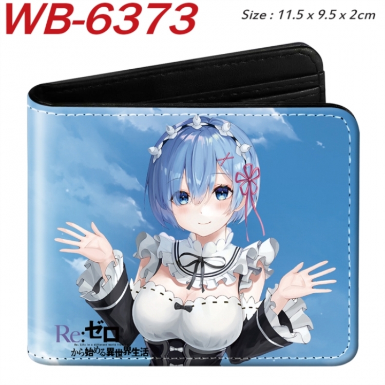 Re:Zero kara Hajimeru Isekai Seikatsu Animation color PU leather half fold wallet 11.5X9X2CM
