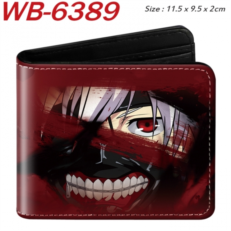 Tokyo Ghoul Animation color PU leather half fold wallet 11.5X9X2CM
