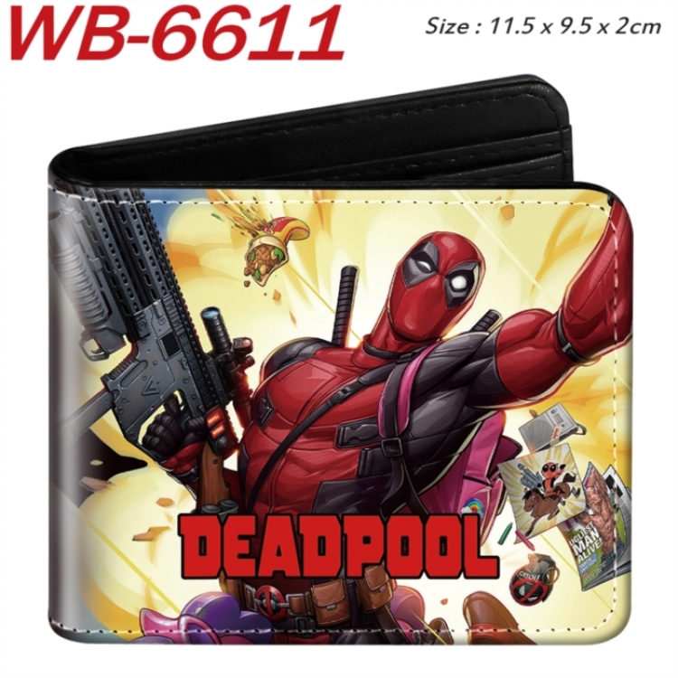 Marvel  Animation color PU leather half fold wallet 11.5X9X2CM