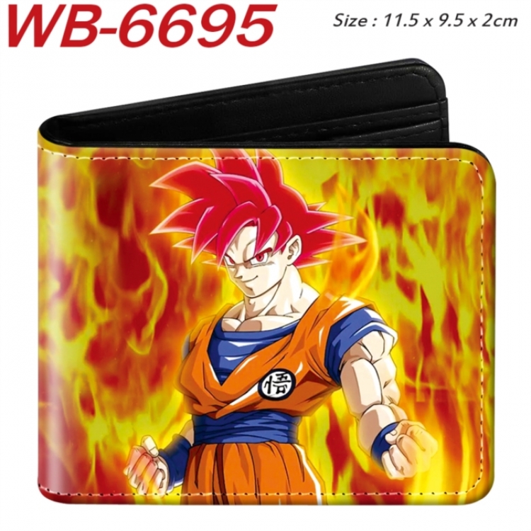 DRAGON BALL Animation color PU leather half fold wallet 11.5X9X2CM