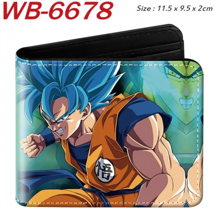 DRAGON BALL Animation color PU leather half fold wallet 11.5X9X2CM