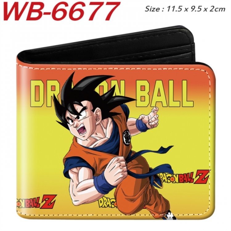 DRAGON BALL Animation color PU leather half fold wallet 11.5X9X2CM
