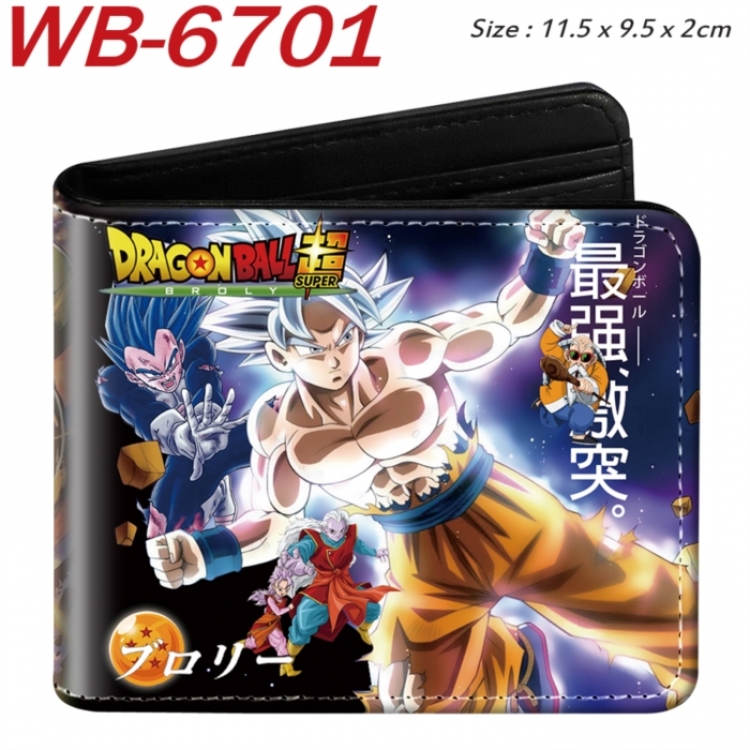 DRAGON BALL Animation color PU leather half fold wallet 11.5X9X2CM