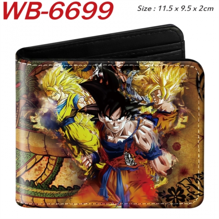 DRAGON BALL Animation color PU leather half fold wallet 11.5X9X2CM