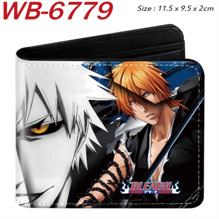 Bleach Animation color PU leather half fold wallet 11.5X9X2CM