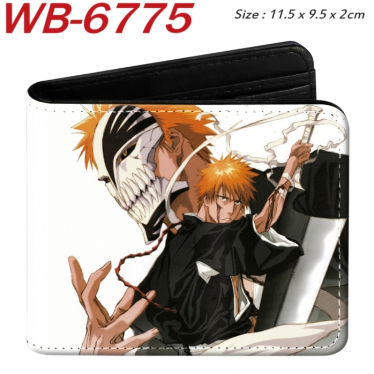 Bleach Animation color PU leather half fold wallet 11.5X9X2CM