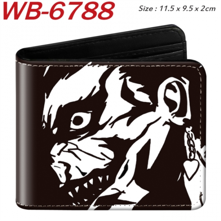 Death note Animation color PU leather half fold wallet 11.5X9X2CM