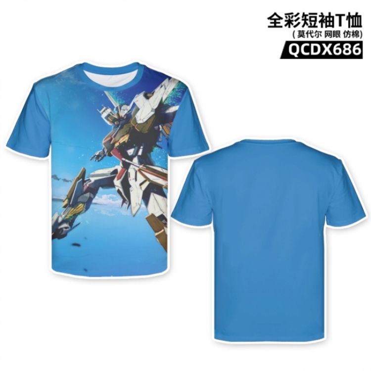 Gundam Anime full-color short-sleeved T-shirt from M to 2XL 