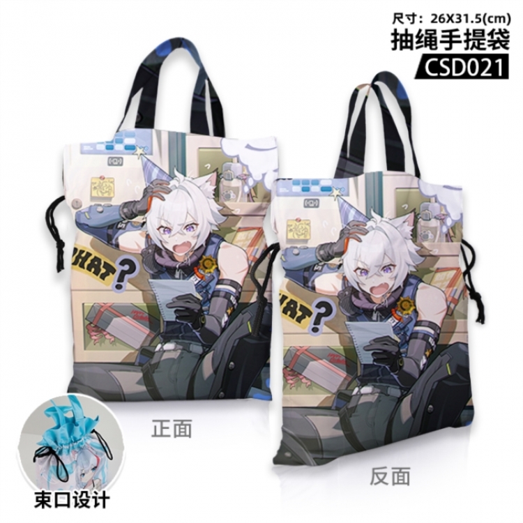 Zenless Zone Zero  Game drawstring tote bag 26X31.5CM