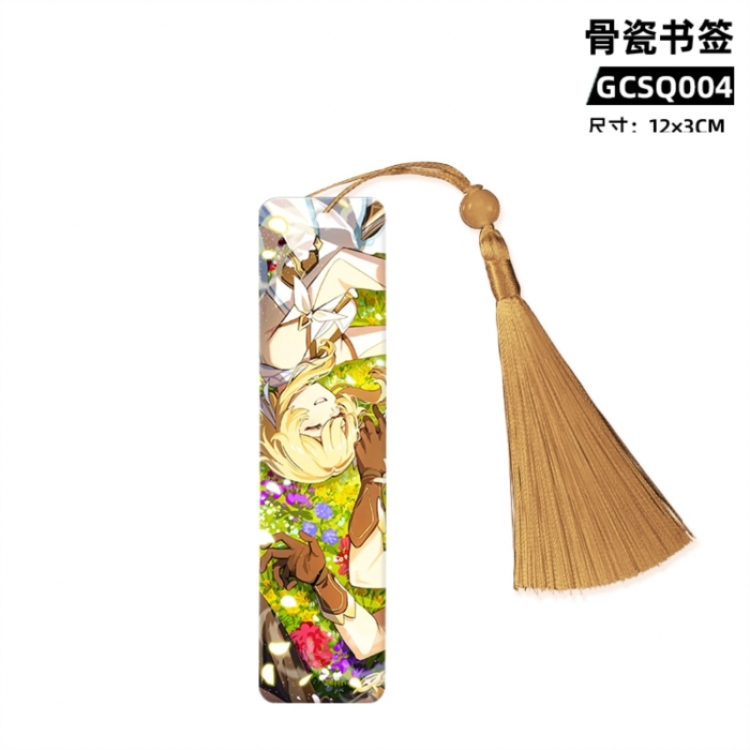 Genshin Impact Game bone china bookmark 12X3cm