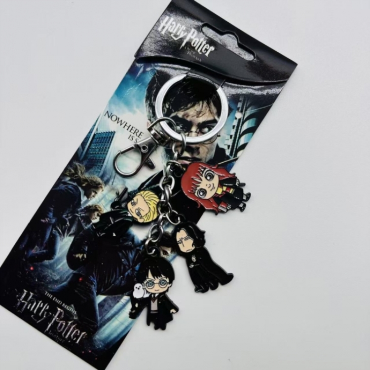 Harry Potter Anime cartoon  pendant metal keychain backpack pendant