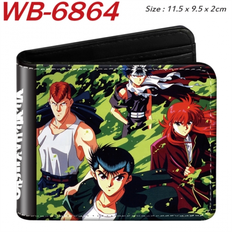 YuYu Hakusho Animation color PU leather half fold wallet 11.5X9X2CM