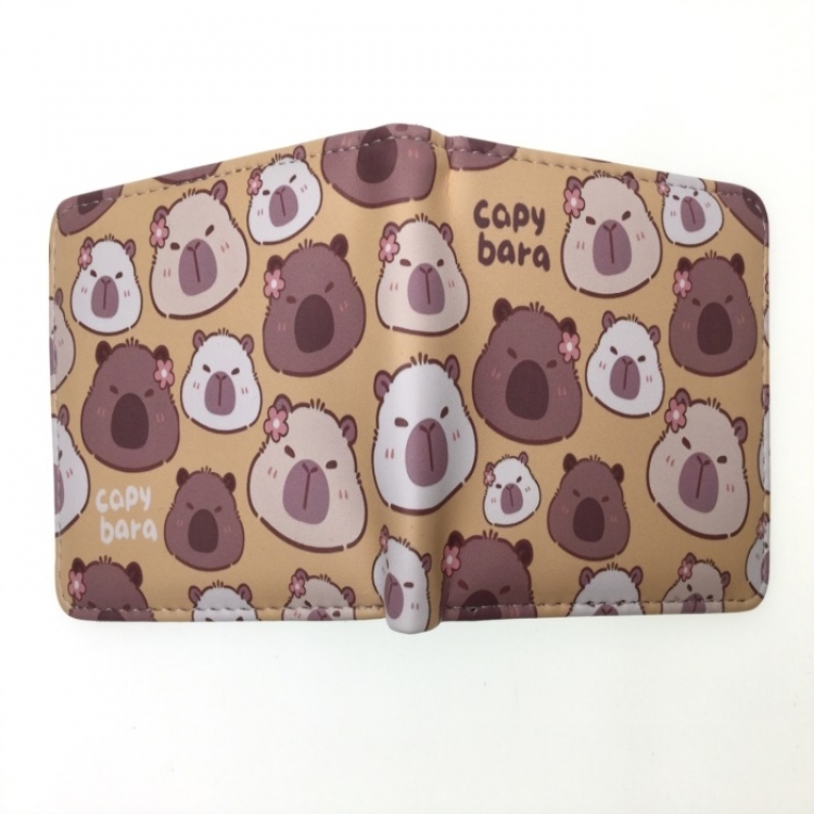 Kapibala  Anime two fold  Short wallet 11X9.5CM 60G 