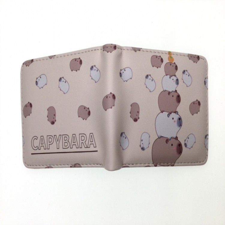 Kapibala  Anime two fold  Short wallet 11X9.5CM 60G 