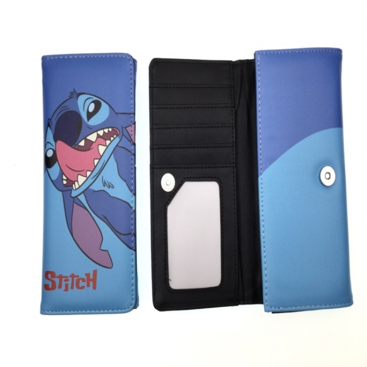 Lilo & Stitch Anime full color button PU long wallet