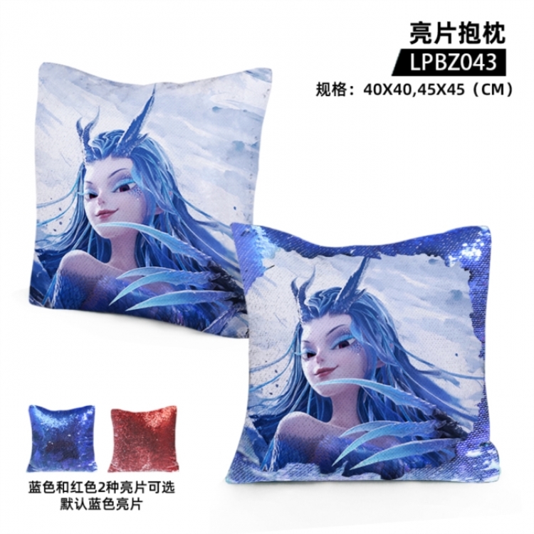 Nezha Game glitter pillow 40x40cm
