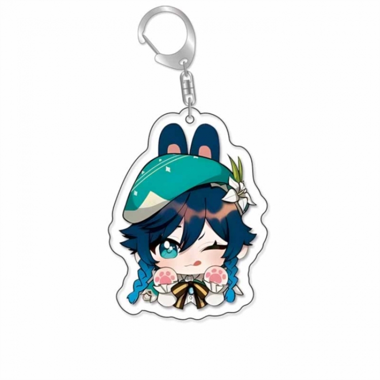Genshin Impact Anime Acrylic Keychain Charm price for 5 pcs