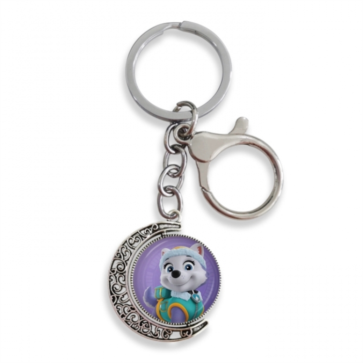 PAW Patrol Anime double-sided crystal rotating gemstone keychain pendant price for 5 pcs