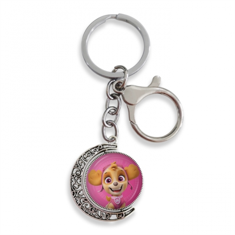 PAW Patrol Anime double-sided crystal rotating gemstone keychain pendant price for 5 pcs