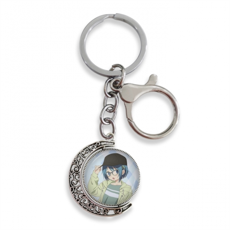 Magical Girl Madoka of the Magus Anime double-sided crystal rotating gemstone keychain pendant price for 5 pcs