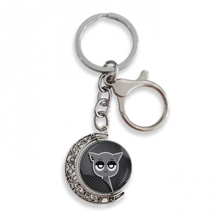 Sprunki Anime double-sided crystal rotating gemstone keychain pendant price for 5 pcs