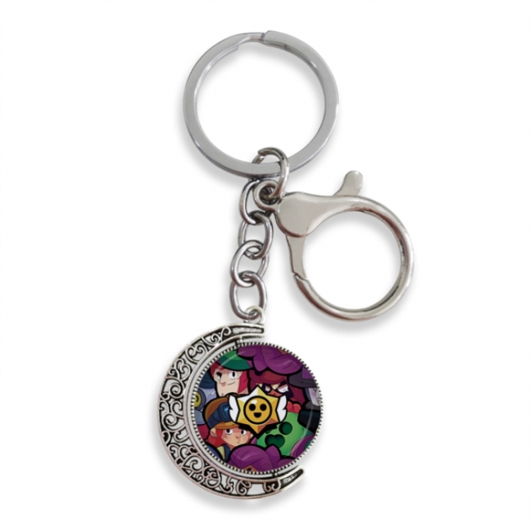 Brawl Stars Anime double-sided crystal rotating gemstone keychain pendant price for 5 pcs