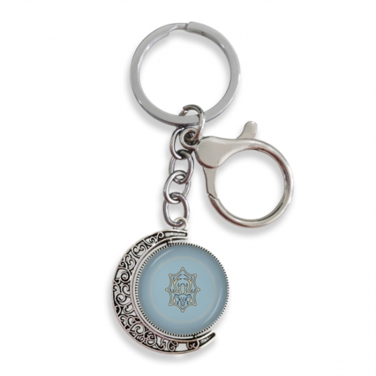 Black Clover Anime double-sided crystal rotating gemstone keychain pendant price for 5 pcs