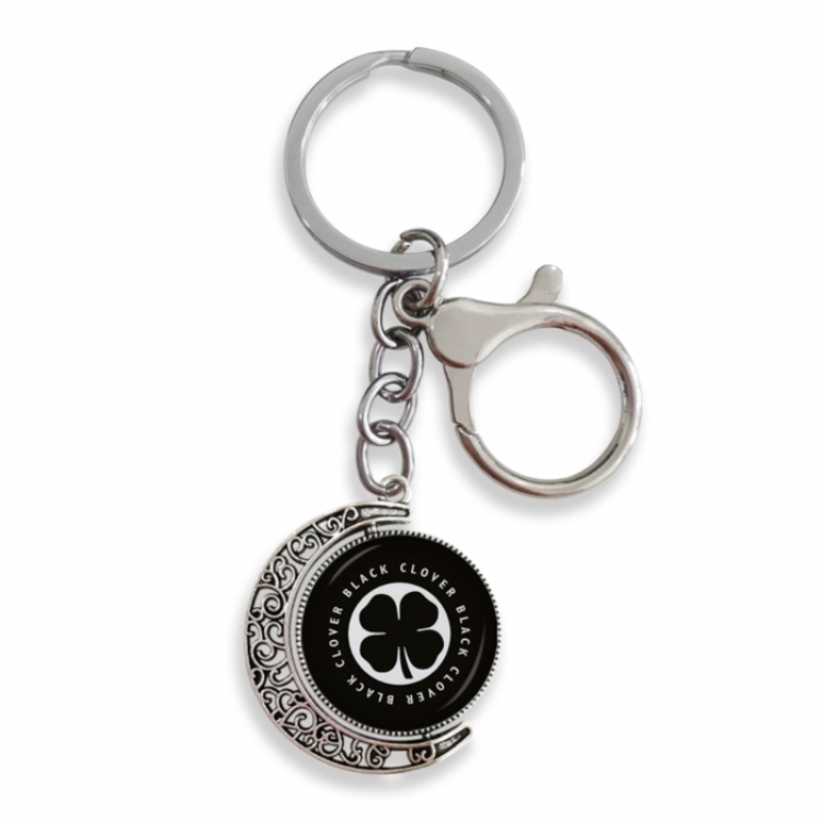 Black Clover Anime double-sided crystal rotating gemstone keychain pendant price for 5 pcs