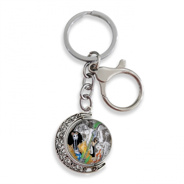 One Piece Anime double-sided crystal rotating gemstone keychain pendant price for 5 pcs