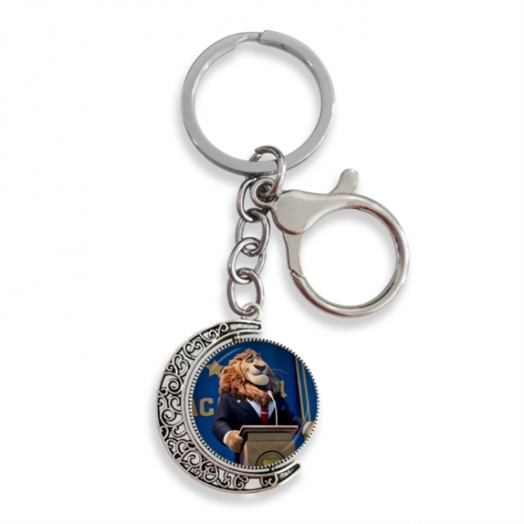 Zootopia Anime double-sided crystal rotating gemstone keychain pendant price for 5 pcs