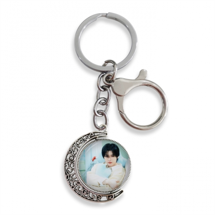 straykids Anime double-sided crystal rotating gemstone keychain pendant price for 5 pcs