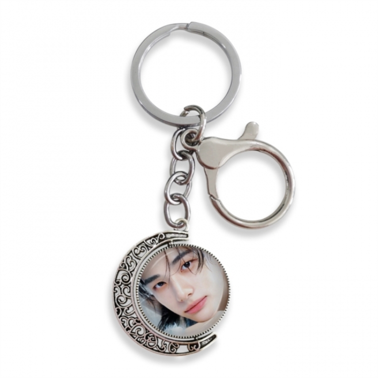 straykids Anime double-sided crystal rotating gemstone keychain pendant price for 5 pcs